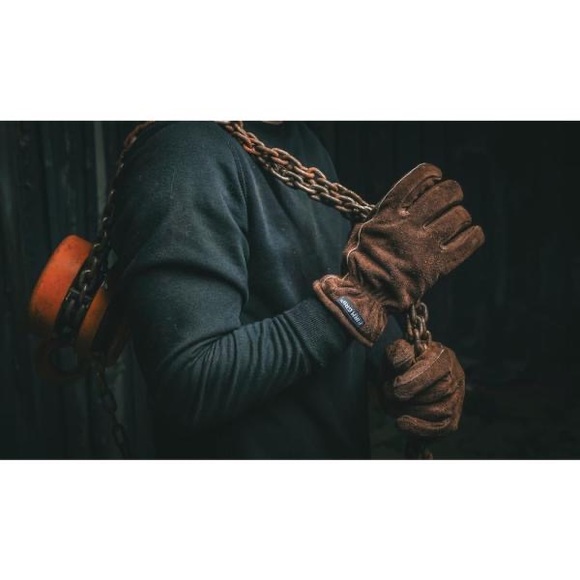 Firm Grip Large Winter Suede Leather Gloves with Insulated Fleece Liner - Picture 6 of 9